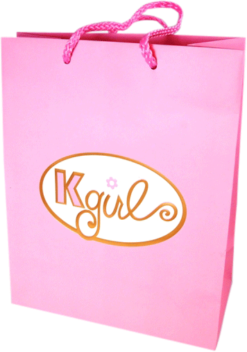 Foil-stamped Kgirl gift bag
